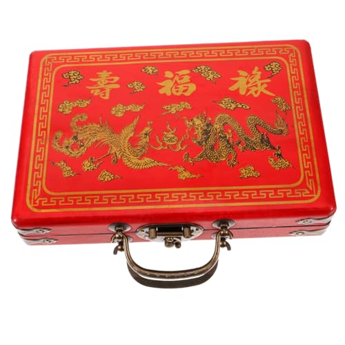 SOIMISS Mahjong Aufbewahrungsbox mit Traggriff Elegante Rechteckige Mahjong Box für Einfache Handhabung für Reisen und Zuhause und Anderen Gegenständen SOIMISS Mahjong Aufbewahrungsbox mit Traggriff Elegante Rechteckige Mahjong Box für Einfache Handhabung für Reisen und Zuhause und Anderen Gegenständen von SOIMISS