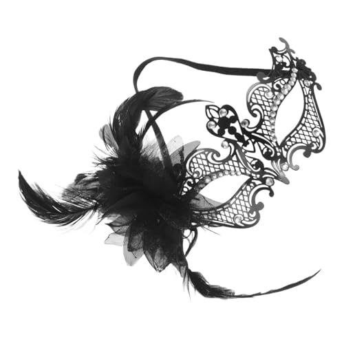 SOIMISS Maskerade Maske für Frauen Metall Halbmaske mit Strassverzierungen für Karneval Halloween und Cosplay Elegantes Design für Maskenball und Festliche Anlässe von SOIMISS