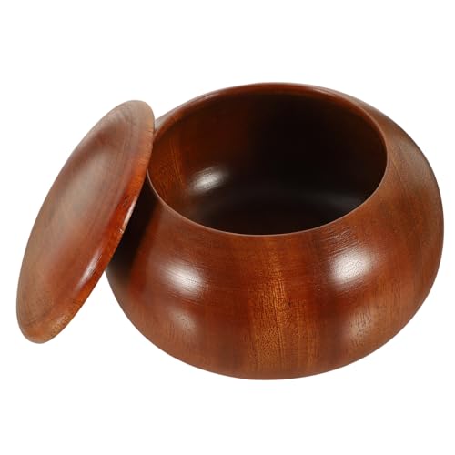 SOIMISS Massive Holz Go Schach Aufbewahrungsbox Holzdose für Schachfiguren und Spielsteine Langlebiger Leichter Go Spielstein Behälter mit Einfachem Natürlichem Design Vielseitig für von SOIMISS