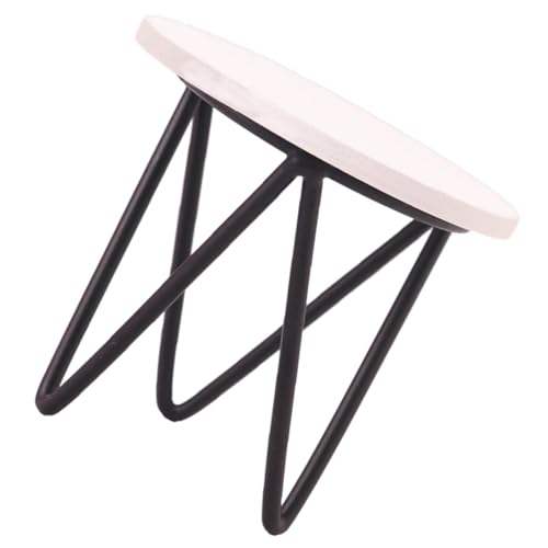 SOIMISS Maßstab Puppenhausmöbel Schwarzes Tischgestell Weiß Runder Miniaturtisch Dekoratives Tiny House Zubehör Geeignet für Puppenhaus Zimmer DIY und Landschaftsdeko SOIMISS Maßstab Puppenhausmöbel Schwarzes Tischgestell Weiß Runder Miniaturtisch Dekoratives Tiny House Zubehör Geeignet für Puppenhaus Zimmer DIY und Landschaftsdeko von SOIMISS