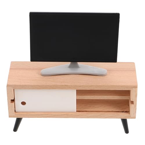 SOIMISS Maßstab für Puppenhaus Lifelike Tv mit Stand für Wohnzimmer Dekoration Farbenfrohe Mini Möbelmodelle Puppenhaus Zubehör von SOIMISS