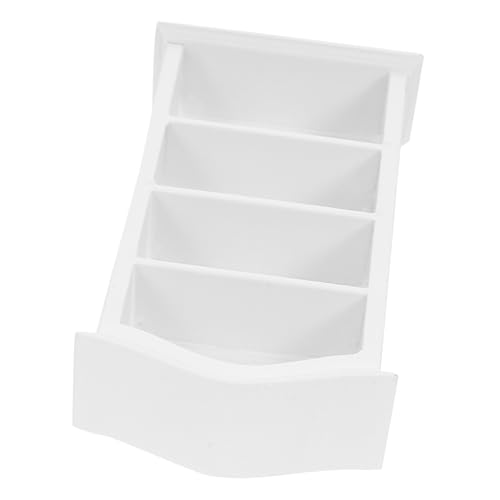 SOIMISS Mini-Aufbewahrungsschrank aus Holz Miniaturen Mini Möbel Miniatur-Bücherregal Puppe Book Shelves bücherstützen Miniatur-Hausmöbel Mini- -Miniaturmöbel hölzern Weiß von SOIMISS