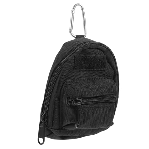 SOIMISS Mini Earphone Case Schlüsselanhänger Tasche Kreatives Mini Rucksack Design aus Canvas und Aluminium Kompakt Leicht Multifunktional für Ohrhörer Münzen Karten als Rucksackanhänger von SOIMISS