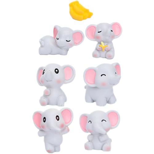 SOIMISS Mini Elefantenfiguren Resin Stabile Tischdekoration Süße Elefantenform Langlebig und Handpoliert als Büro Bonsai dekor Vielseitig für Wohnraum und Schreibtisch von SOIMISS