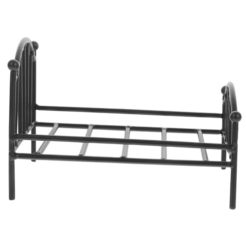 SOIMISS Mini Metall Puppenbett für Puppenhaus Winziges Schlafzimmer Möbel zur Dekoration von Kinderzimmern mit Vielseitigem Zubehör für Miniaturwelten von SOIMISS