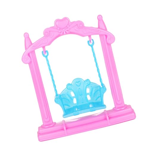 SOIMISS Mini Puppenhaus Schaukel Langlebiges Puppenzubehör Charmante Pinke Miniatur Schaukel für Puppenhäuser Dekoratives als Home Ornament und Fotorequisite von SOIMISS