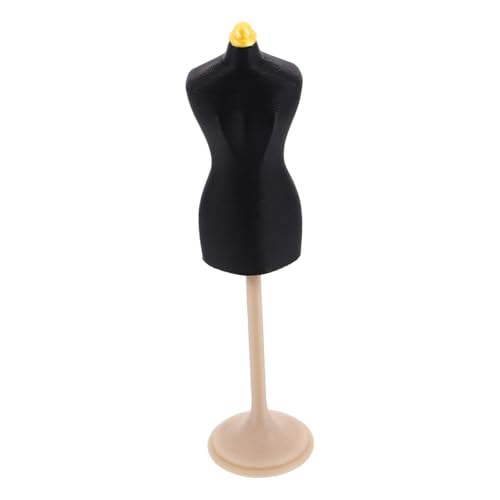 SOIMISS Mini Puppenständer Schwarz Abnehmbarer Puppenhalter für Puppenkleider Leichtes Tragbares Design für Puppenhaus Zubehör und Kinderkleidungspräsentation von SOIMISS