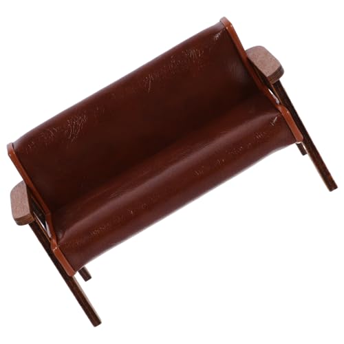 SOIMISS Mini-Sofastuhl Puppe winzig gepolstert Teil Miniatur-Sofastuhl Mini-Vintage-Stuhlmodell Miniaturmöbel Mini-Stuhl selber Machen Miniatur-Stuhlspielzeug hölzern Light Brown von SOIMISS
