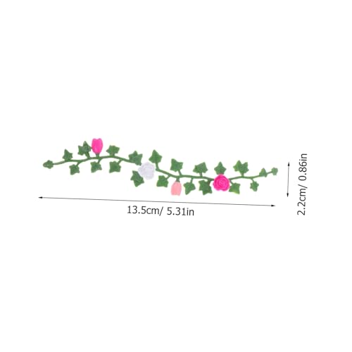 SOIMISS Miniatur Blumenranken für Puppenhaus Langlebige Kunstblumen Dekorative Gartenaccessoires für DIY Mikrolandschaften Realistische Rosenreben Vielseitig Einsetzbar für Puppenhaus und von SOIMISS