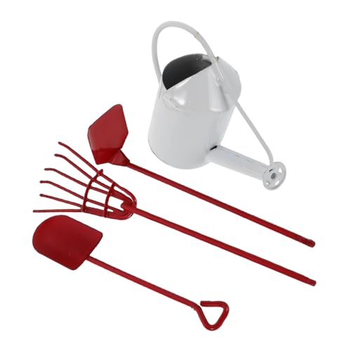 SOIMISS Miniatur Gartenwerkzeuge Metall Mini Hacke Schaufel Rechen Gießkanne für Sukkulenten Mini Garten Dekoration für Puppenhaus Innen Außen von SOIMISS