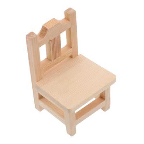 SOIMISS Miniatur Holzstuhl Puppenhausmöbel Mini Hocker Echt Holz Robust Feine Verarbeitung Für Puppenstube Wohnzimmer Küche Dekoration von SOIMISS