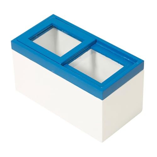 SOIMISS Miniatur Horizontaler Gefrierschrank Holzmodell Mini Freezer Puppenhaus Dekoration Tischdeko Weiß für Puppenküche und Miniaturmöbel von SOIMISS