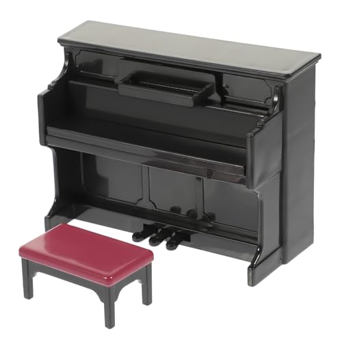 SOIMISS Miniatur Puppenhaus Klavier Modell Retro Stil Kunststoff Upright Piano mit Hocker und Notenblatt Mini Möbel Dekoration für Puppenhaus Leicht und Realistisch für Fotoshooting und SOIMISS Miniatur Puppenhaus Klavier Modell Retro Stil Kunststoff Upright Piano mit Hocker und Notenblatt Mini Möbel Dekoration für Puppenhaus Leicht und Realistisch für Fotoshooting und von SOIMISS