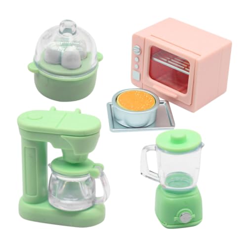 SOIMISS Miniatur Puppenhaus Küchenmodell Teilig aus Langlebigem Mini Backofen Kaffeemaschine Entsafter Eierkocher Realistische Dekoration für Puppenhaus und Spielzeughaus Zubehör von SOIMISS