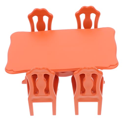 SOIMISS Miniatur Puppenhaus Möbel Teilig Miniatur Tisch und Kinderstühle aus Hochwertigem Resin Langlebig und Kindgerecht Fördert Fantasie und Kognitive Entwicklung zum Rollenspiel von SOIMISS