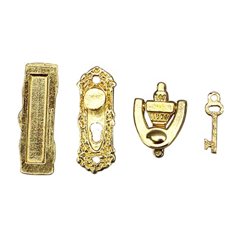 SOIMISS Miniatur Puppenhaus Türzubehör Teilig Mini Schlüssel Mikroskopischer Türgriff Puppenhaus Dekoration Langlebiges Miniatur Hardware Kit für DIY Bastelspaß und Kinderhandwerk von SOIMISS