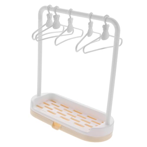 SOIMISS Miniatur Puppenkleiderständer Set mit Kunststoff Kleiderbügeln Stabiles Langlebiges Doll Clothes Rack für Babypuppen Platzsparend Glatte Oberfläche für Puppenhaus Zubehör SOIMISS Miniatur Puppenkleiderständer Set mit Kunststoff Kleiderbügeln Stabiles Langlebiges Doll Clothes Rack für Babypuppen Platzsparend Glatte Oberfläche für Puppenhaus Zubehör von SOIMISS