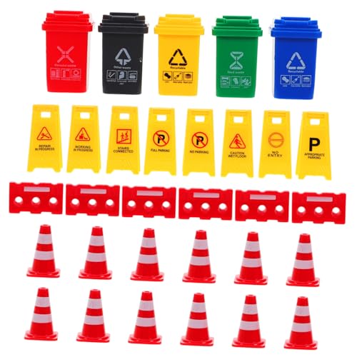 SOIMISS Miniatur Verkehrszeichen Spielset Verkehrsbarrieren Mülleimer Verkehrscones Simulation Lernspielzeug für Frühe Verkehrserziehung und Praktische Straßenszenarien SOIMISS Miniatur Verkehrszeichen Spielset Verkehrsbarrieren Mülleimer Verkehrscones Simulation Lernspielzeug für Frühe Verkehrserziehung und Praktische Straßenszenarien von SOIMISS
