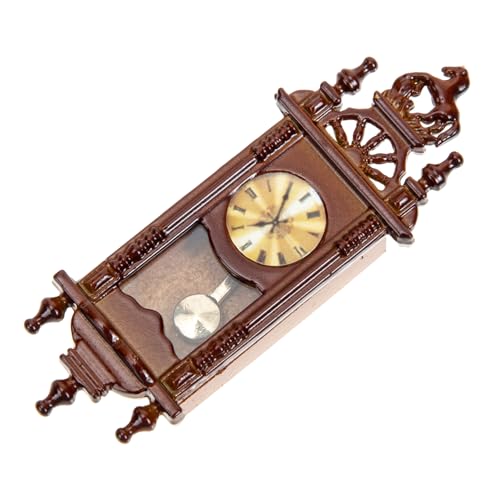 SOIMISS Miniatur-Vintage-Römische Uhr Zubehör Mini-Wanduhr Puppenhaus Puppenmöbel Puppenhausuhr Mini -Spielzeuguhren Mini-Pendeluhr Puppenhausspielzeug Mini Standuhr Metall Braun SOIMISS Miniatur-Vintage-Römische Uhr Zubehör Mini-Wanduhr Puppenhaus Puppenmöbel Puppenhausuhr Mini -Spielzeuguhren Mini-Pendeluhr Puppenhausspielzeug Mini Standuhr Metall Braun von SOIMISS