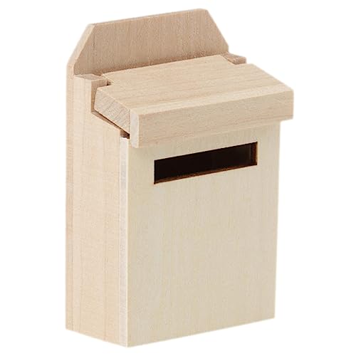 SOIMISS Miniaturisierte Holzbriefkasten Modell für Puppenhaus Dekorative DIY Mini Mailbox für Kreative Landschaften und Puppenhaus Zubehör für Kinderhandwerk und Spielzeuggestaltung von SOIMISS