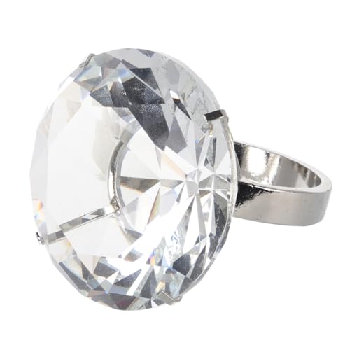 SOIMISS Mit Diamantringen Ehering Hochzeitstischdekorationen Gefälschter Ring Künstliche Eheringe Gefälschter Verlobungsring Verlobungsringverzierung Transparent Legierung von SOIMISS