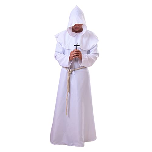 SOIMISS Mittelalterliche Priesterrobe Mit Kapuze Halloween Cosplay Kostü Für Zauberer Und Nekromanten Größe XL SOIMISS Mittelalterliche Priesterrobe Mit Kapuze Halloween Cosplay Kostü Für Zauberer Und Nekromanten Größe XL von SOIMISS