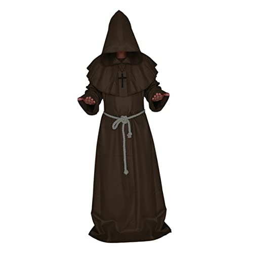 SOIMISS Mittelalterliches önchskostü Für Herren Klassisches Zaubererkostü Mit Kapuze Gürtel Und Robe Größe S Ideal Für Halloween Und Cosplay Events Kaffee SOIMISS Mittelalterliches önchskostü Für Herren Klassisches Zaubererkostü Mit Kapuze Gürtel Und Robe Größe S Ideal Für Halloween Und Cosplay Events Kaffee von SOIMISS