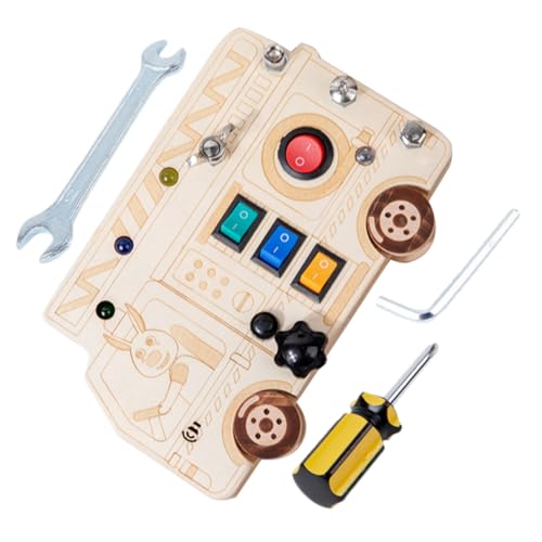 SOIMISS Montessori Busy Board für Kleinkinder Jahre Sensorisches Lernspielzeug mit und Grünem Licht Motorische Sichere Holzbauweise Reisespielzeug zur Frühkindlichen Entwicklung SOIMISS Montessori Busy Board für Kleinkinder Jahre Sensorisches Lernspielzeug mit und Grünem Licht Motorische Sichere Holzbauweise Reisespielzeug zur Frühkindlichen Entwicklung von SOIMISS
