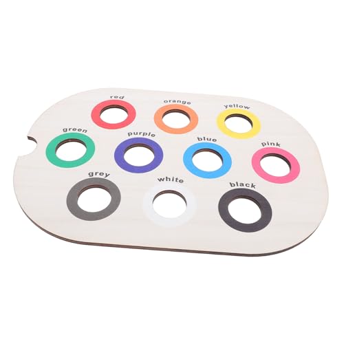 SOIMISS Montessori Holz Farbensortierbrett Sensory Matching Tray Holzspielzeug Frühförderung Feinmotorik Eltern-Junge Mädchen Interaktion Kleinkinder von SOIMISS