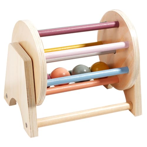 SOIMISS Montessori Holzspielzeug Textil Trommel mit Motorikförderndes Lernspielzeug für Bunte Kugeln Handliche Frühe Sensorische Entwicklung SOIMISS Montessori Holzspielzeug Textil Trommel mit Motorikförderndes Lernspielzeug für Bunte Kugeln Handliche Frühe Sensorische Entwicklung von SOIMISS