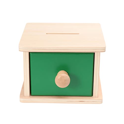 SOIMISS Münzbox -lehrwerkzeug Frühpädagogisches Bildungsspielzeug Koordinationstrainingspielzeug Holzhand-Auge-koordinationsspielzeug Handkoordinationsspielzeug Hölzern von SOIMISS