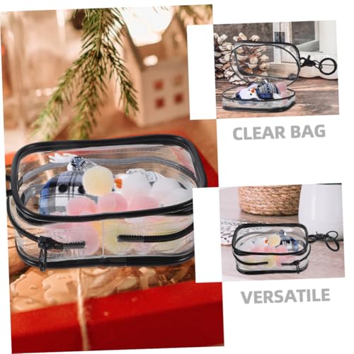 SOIMISS Multifunktionale Transparente Puppentragetasche mit Reißverschluss und Haken Kleine Outdoor Figurentasche zum Aufhängen Leichter PVC Beutel zur Aufbewahrung und Präsentation von von SOIMISS