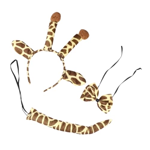 SOIMISS Niedliches Giraffen Kostüm für Haarreif und Fliege Robustes Tier Cosplay Zubehör für Kindergarten Fasching und Geburtstagspartys von SOIMISS