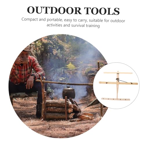 SOIMISS Outdoor Survival Feuerstarter Holzbohrer Lernwerkzeug Vielseitiges Reibungsfeuer Übungsset für Camping Wandern Kleine Portable Feueranzünder für Outdoor Survival Szenarien von SOIMISS
