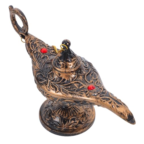 SOIMISS Party Dekoration Requisiten Vintage Lampenfigur Arabische Lampendekoration Retro Lampenskulptur Arabische Lampenfigur Sammlerfigur Halloween Cosplay Zubehör Hellbraune Abs von SOIMISS