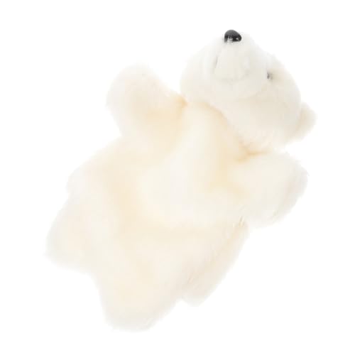 SOIMISS Plüsch Eisbär Handpuppe aus Hochwertigem Weichem Material Kuscheliges Tier handpuppe für Fördert Motorik Kommunikation und Rollenspiele von SOIMISS