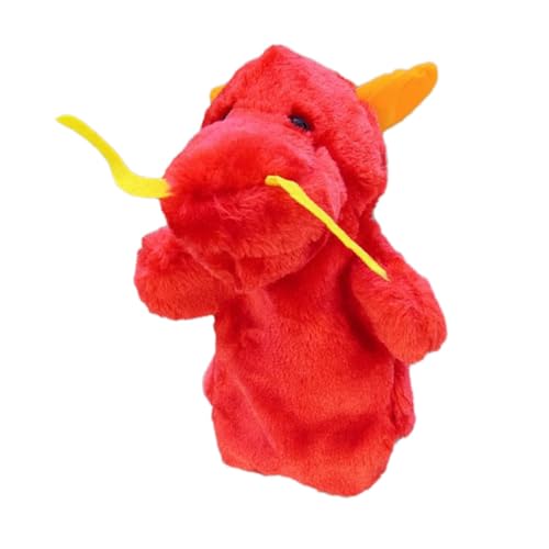 SOIMISS Plüsch Handpuppe Drache Rotes Kuscheltier Interaktive Storytelling Performance Prop für Geburtstagsgeschenk Kreative Rollenspiele SOIMISS Plüsch Handpuppe Drache Rotes Kuscheltier Interaktive Storytelling Performance Prop für Geburtstagsgeschenk Kreative Rollenspiele von SOIMISS