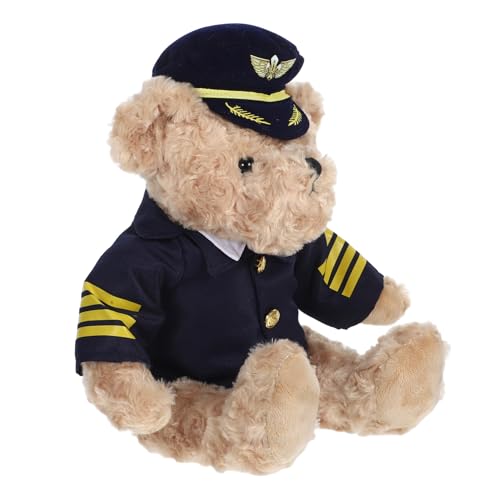 SOIMISS Plüschbär Pilot Kuscheltier mit Kapitänsuniform Weiches Stofftier als und Dekoration für Kinderzimmer und Party SOIMISS Plüschbär Pilot Kuscheltier mit Kapitänsuniform Weiches Stofftier als und Dekoration für Kinderzimmer und Party von SOIMISS