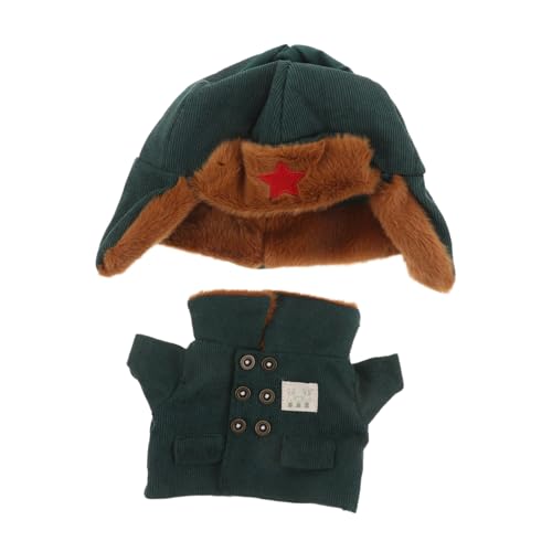 SOIMISS Plüschpuppenkleidung Stofftierkostüm Kleines Puppenzubehör Puppenzubehör Puppenkleidung Für Dekorationen Stofftieroutfit Puppenoutfit Polyester Grün von SOIMISS