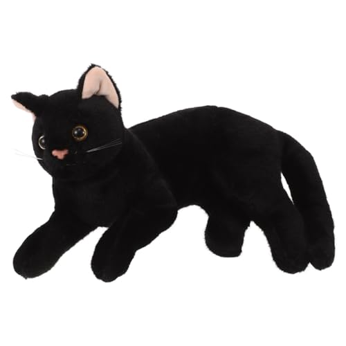 SOIMISS Plüschtier Stofftierkatze Schwarzes Katzendekor Katzenspielzeug realistische Schwarze ausgestopfte Katze realistisches katzenstofftier Spielzeugkätzchen Heizkissen für Tiere SOIMISS Plüschtier Stofftierkatze Schwarzes Katzendekor Katzenspielzeug realistische Schwarze ausgestopfte Katze realistisches katzenstofftier Spielzeugkätzchen Heizkissen für Tiere von SOIMISS