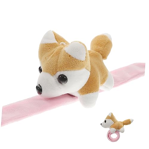 SOIMISS Pop-Kreis-Armband Spielzeuge Armbänder Ohrfeigenarmband Mit Tieren Schlagarmband Kuscheltiere Tierischer Plüsch Plüschtierspielzeug Animal-Slap-Armband Yellow Pp Baumwolle von SOIMISS