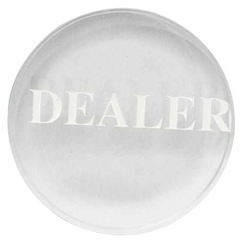 SOIMISS Professioneller Poker Dealer Button aus Kratzfestem Kristall Kompakt und Sichtbar für Holdem Turniere und Kartenspiele Langlebiges Spielzubehör für Pokerclubs und Outdoor Einsätze von SOIMISS