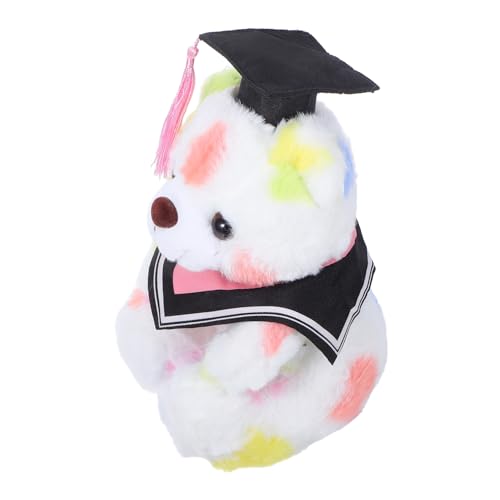 SOIMISS Puppe für die Abschlusssaison geschmückter Bär zum Abschluss Jungen vor der Schule Abschluss Studenten plüschbär Abschlussbär-Dekoration Abschluss Bär PP Baumwolle Rosa von SOIMISS