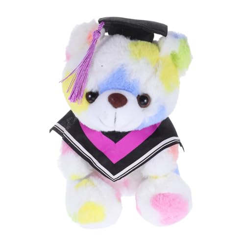 SOIMISS Puppe für die Abschlusssaison trägt Puppenabschluss Abschluss Kleiner Plüschbär Studenten abschlussgeschenk Abschluss Bär Abschlusspuppenbär PP Baumwolle Violett von SOIMISS