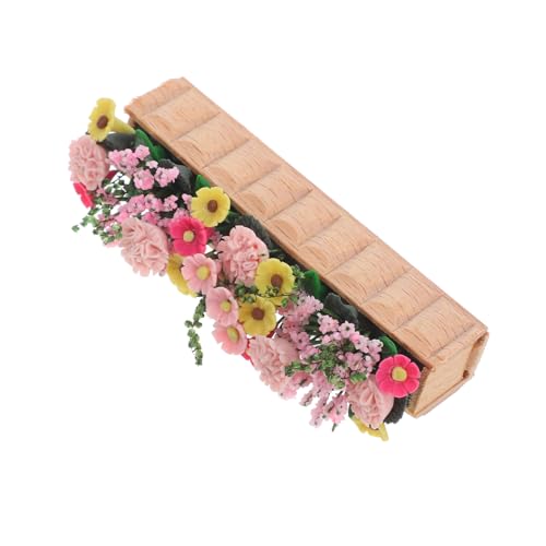 SOIMISS Puppenhaus Aus Holz Topfblume Miniatur Realistisch Dekorationen Gefälscht Häuser Eingetopft Puppenhausblumen Bauernhaus Kindergarten Mini-puppenhaus- Drinnen Lang Colorful von SOIMISS