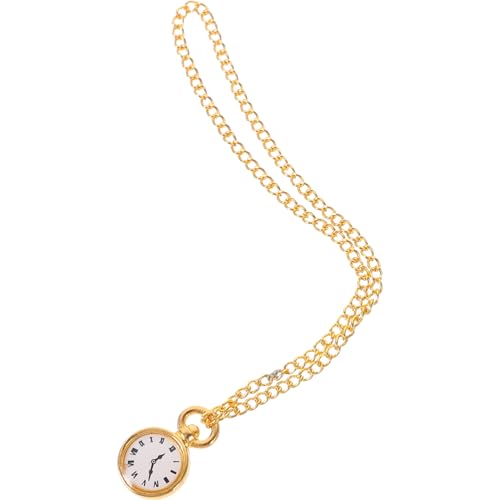 SOIMISS Puppenhaus-Hängeuhr Dekoration Mini Retro -Taschenuhr Zubehör Silber Micro mikrowe wanduhren Tischuhr eine wanduhr Puppentaschenuhr kleine Taschenuhr für Puppe Legierung Golden von SOIMISS