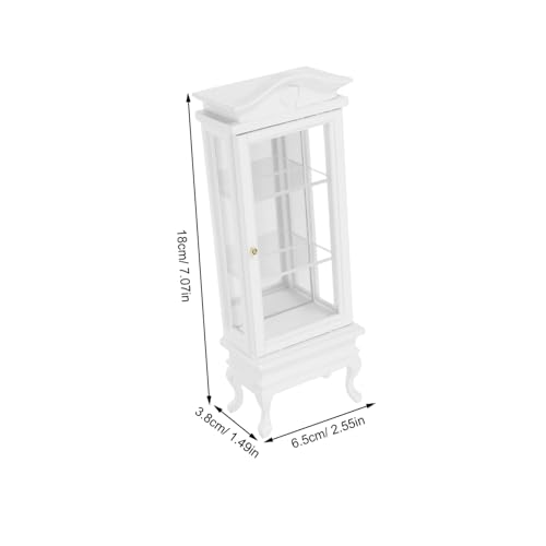 SOIMISS Puppenhaus Möbel Miniatur Vitrine mit Elegantem Bogenhandwerk für Kreative Puppenhausdekoration und Vielseitige Sammler von SOIMISS