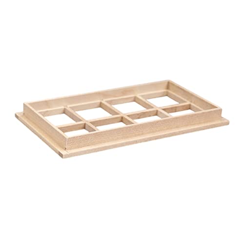 SOIMISS Puppenhaus selber Machen Mini-Hausfenster Miniatur DIY Fenster Miniaturmöbel Puppenhauszubehör Mini-Fensterdekoration Miniaturfenster Mini-DIY-Fenster hölzern Beige von SOIMISS