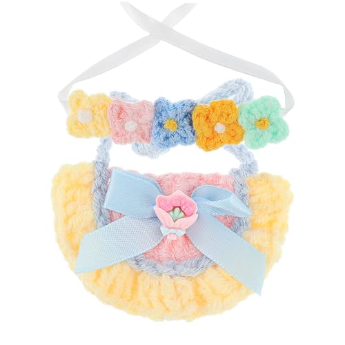 SOIMISS Puppenkleidung Set aus Weichem Baumwollgarn mit Haarband und Spucktuch für Puppe Langlebig Einfach an Auszuziehen für Sammler und Kreatives Spiel von SOIMISS