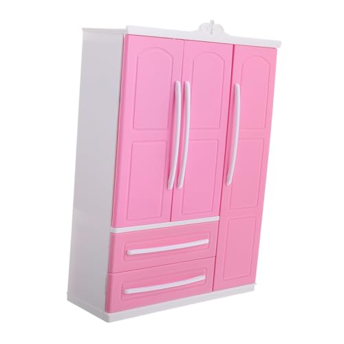 SOIMISS -Puppenschrank Schrank für Puppenmöbel Möbel für Puppenschränke Puppenhaus-Ornamente Puppen-Kleiderbügel- Kleiderschrank Puppenhaus Kleiderständer für Puppe Plastik von SOIMISS